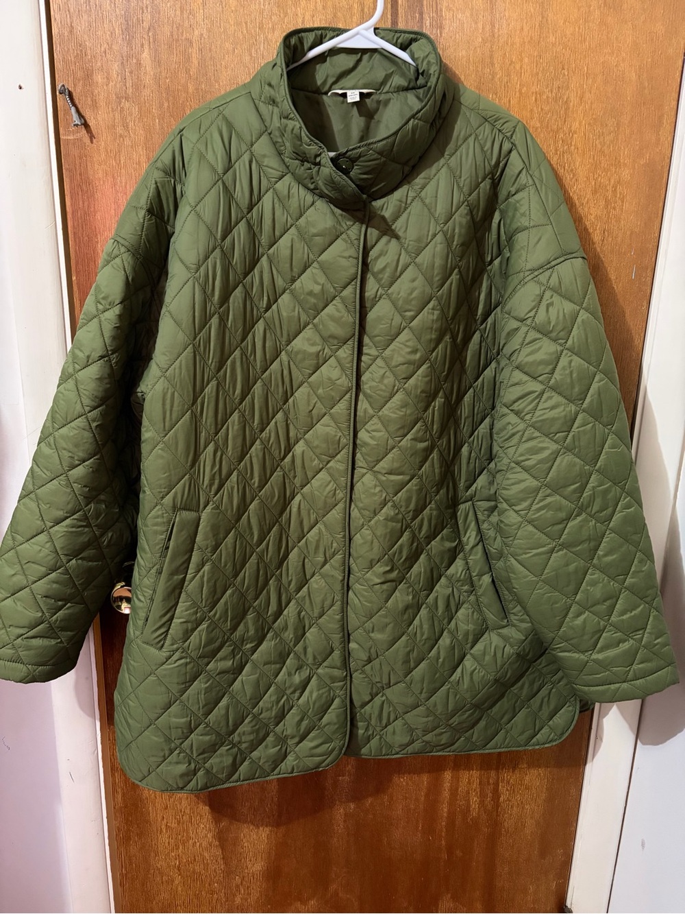 Time and Tru Olive Quilted Jacket